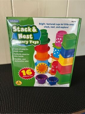 Lakeshore Stack & Nest Sensory Cups - Multicolor Learning Set